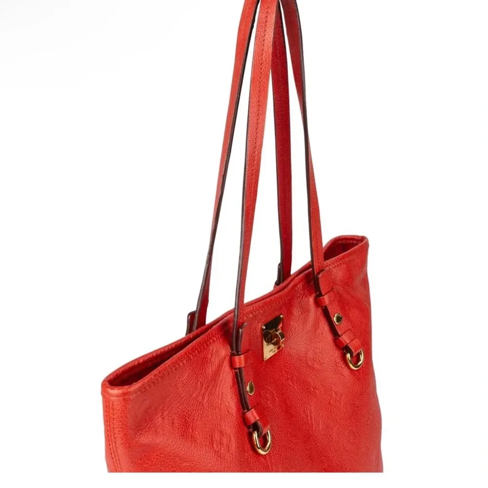 Louis Vuitton Red Leather Tote with Gold Hardware - Picture 2 of 9